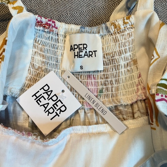 NWT Paper Heart Anthropologie Linen Blend Dress Sizes S & XS - Picture 11 of 13